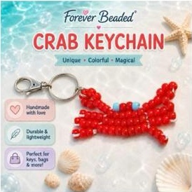Handmade beaded Crab