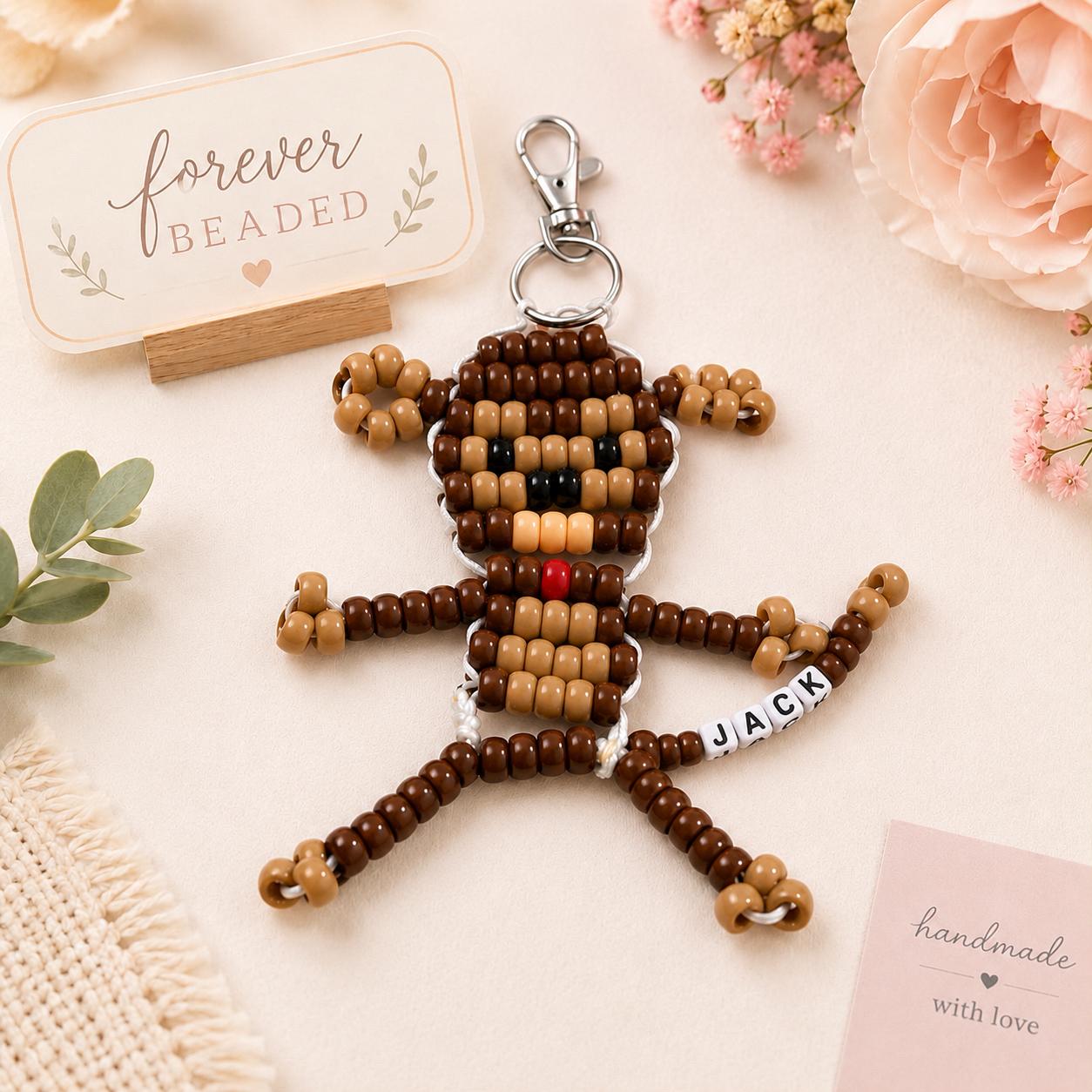 Forever Beaded Monkey keychain