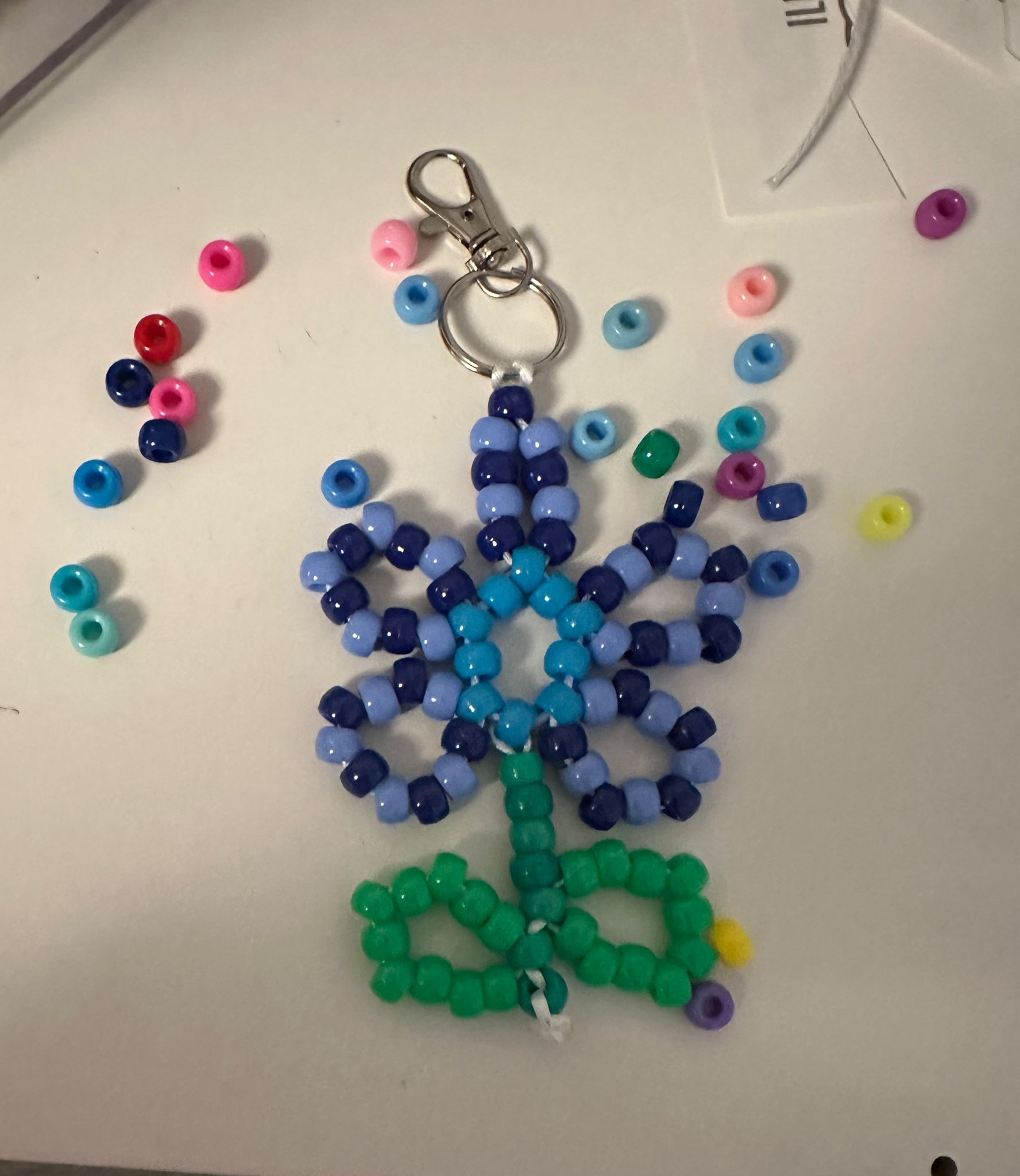 Handmade beaded flower
