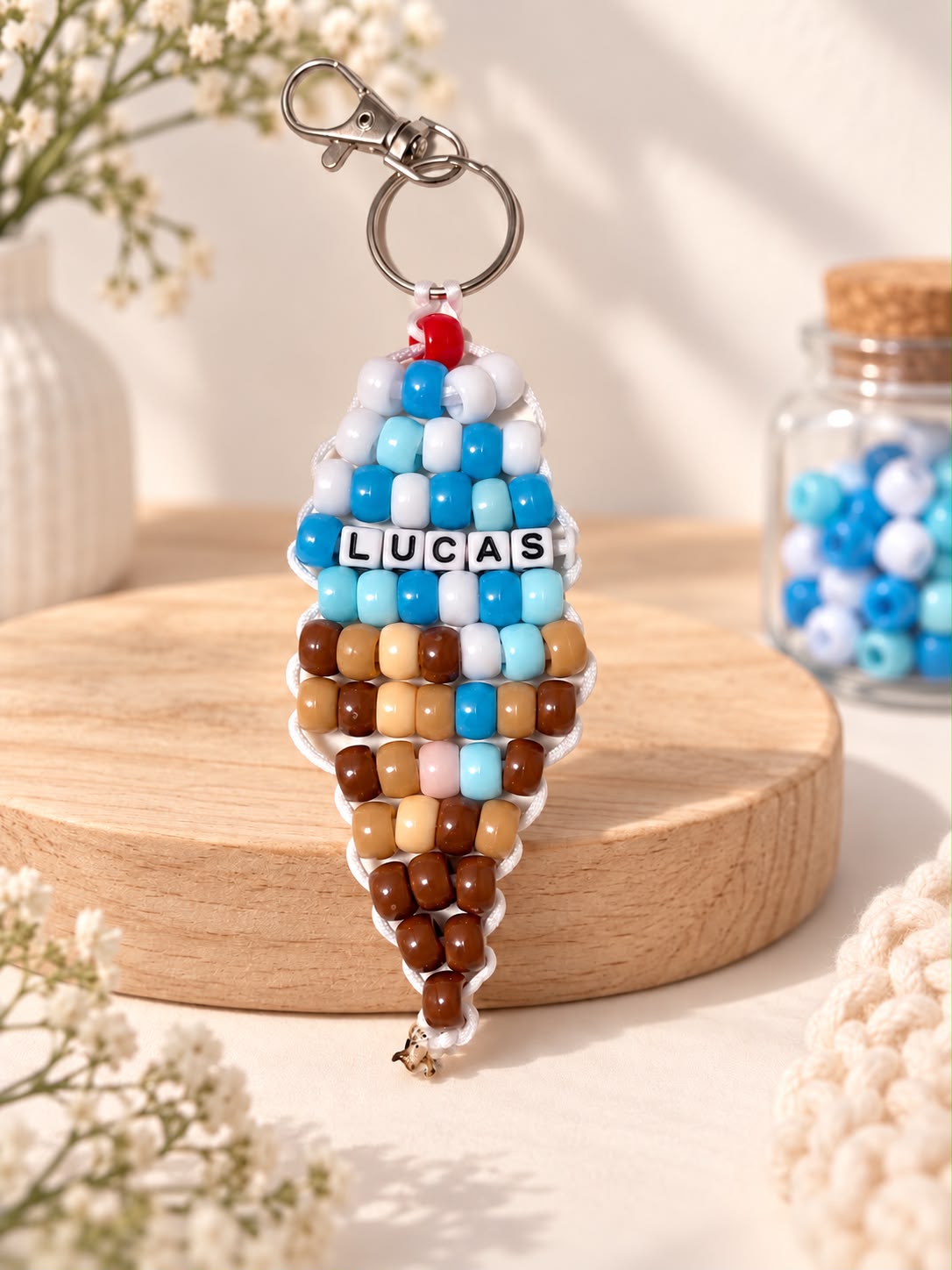 Melting Ice Cream personalized keychain