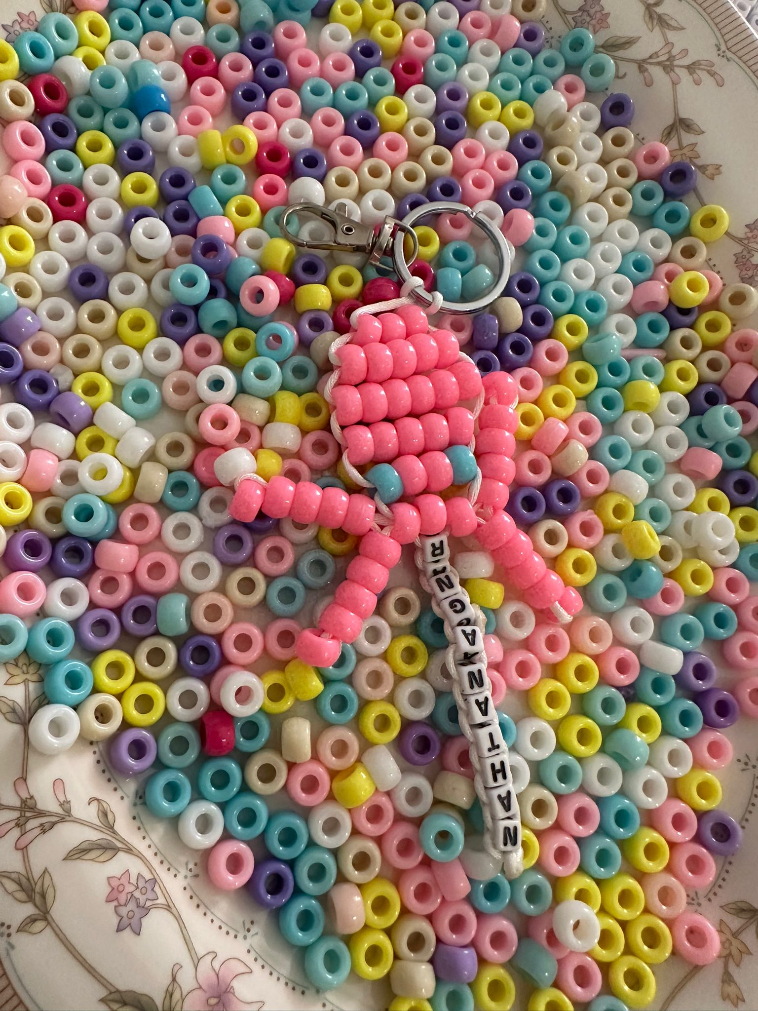 Handmade beaded octopus